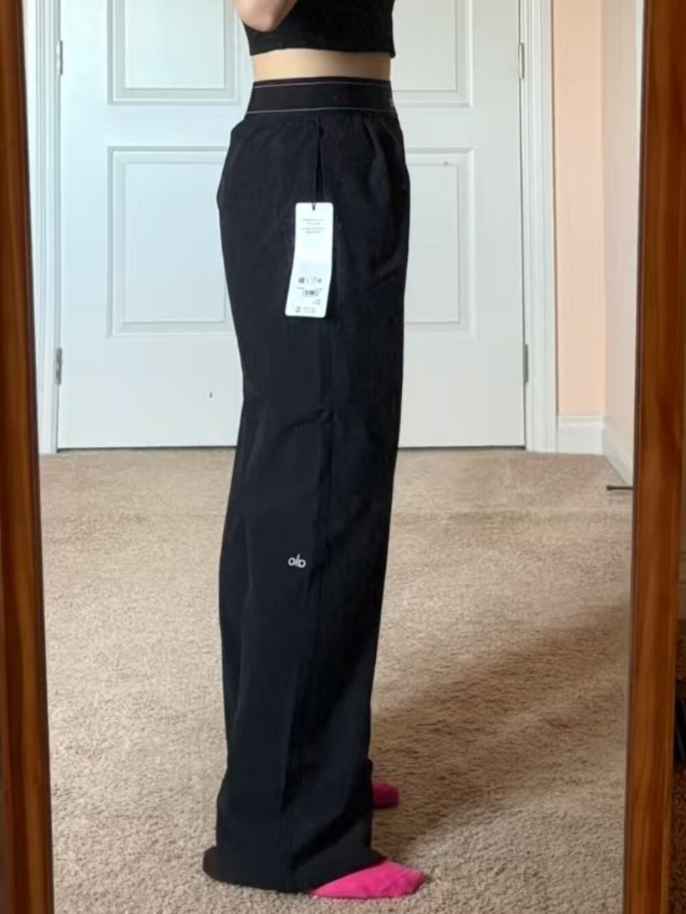 NWT ALO Yoga Suit Up Trouser 🍁 Black Wide-Leg Sports Pants🍹( Regular ) - Picture 8 of 8